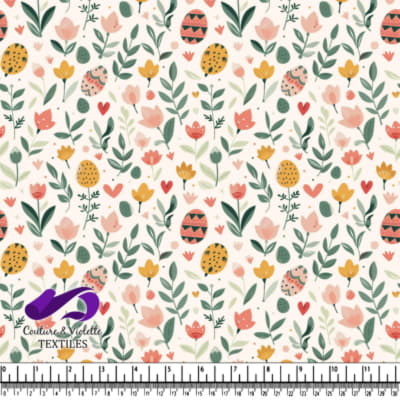 Floral Easter Egg Spring Pattern