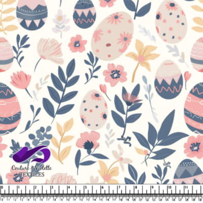 Design de Motifs d'Oeufs de Pâques et Floraux