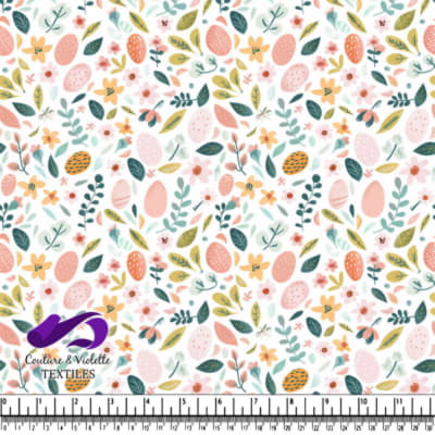 Motif Floral et Feuilles de Printemps