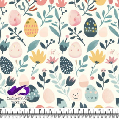 Motif Floral d'Oeufs de Pâques
