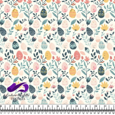 Motif Floral d'Oeufs de Pâques