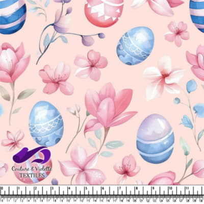 Oeufs de Pâques et Fleurs de Printemps