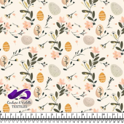 Motif Floral d'Œuf de Pâques Printanier
