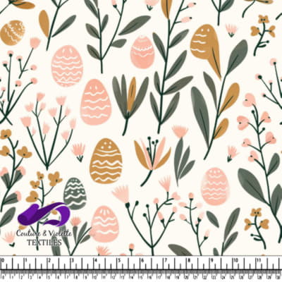 Oeufs de Pâques et Fleurs Printanières