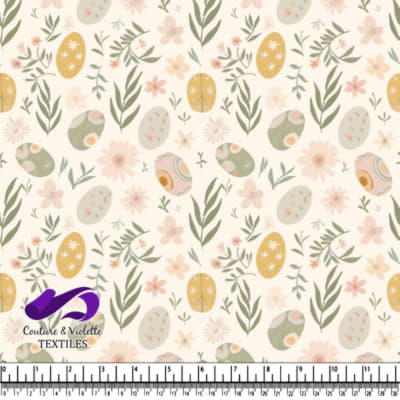 Motif Floral des Œufs de Pâques