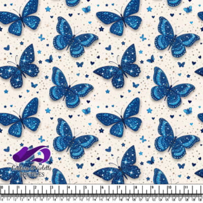 Motif de Papillons Étoilés Bleus