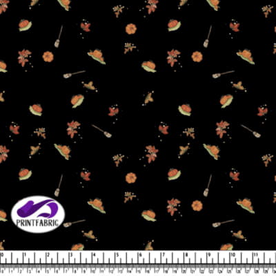 Halloween - cute Pumpkins on Black background