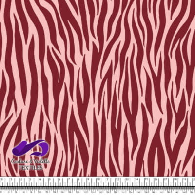 Animal texture - Zebra with color First blush pink and Winery
