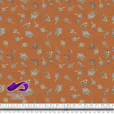 Artichoke on tomato cream background