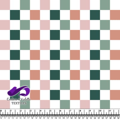 Checkerboard - Pink & green color