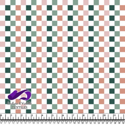 Checkerboard - Pink & green color