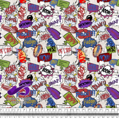 Comic book - Speech bubbles Fudge on white background