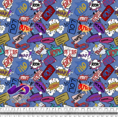 Comic book - Speech bubbles LOL on blue background