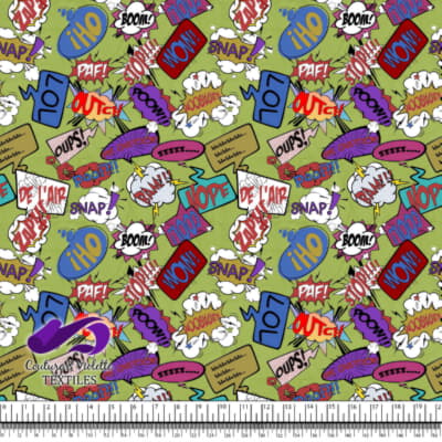 Comic book - Speech bubbles LOL on green background