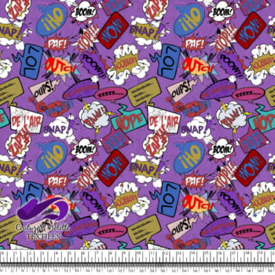 Comic book - Speech bubbles LOL on violet background