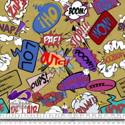 Comic book - Speech bubbles LOL on yellow background