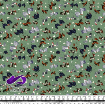 Roosters and hens - Flock on London Frost background