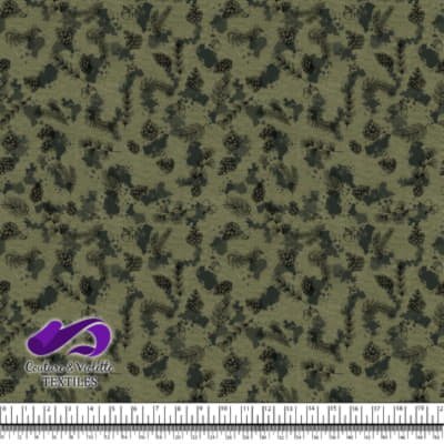 Conifers and Spruce Spots on Olive background