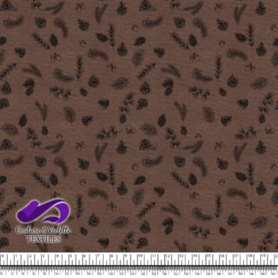 Conifers on Brown background