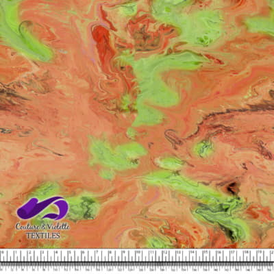 Emulsion resin - Orange and green