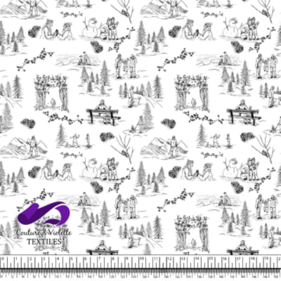 Toile de Jouy - Winter black & white