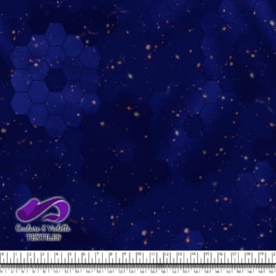 Honeycomb Webb -  Cosmic structure - Azure blue