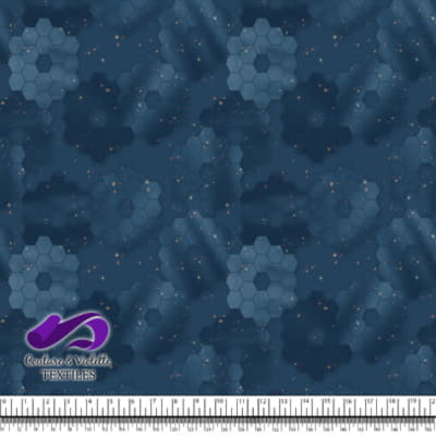 Honeycomb Webb -  Cosmic structure - Lichen blue