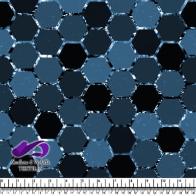 Honeycomb Webb -  Grid cosmic - Lichen blue