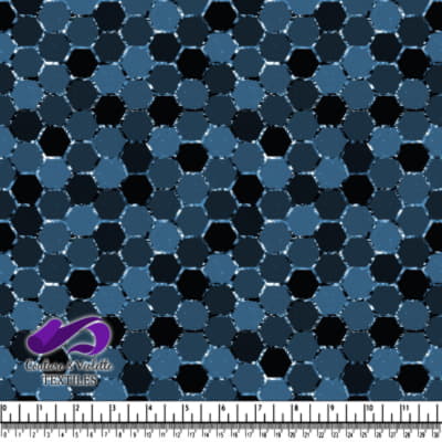 Honeycomb Webb -  Grid cosmic - Lichen blue