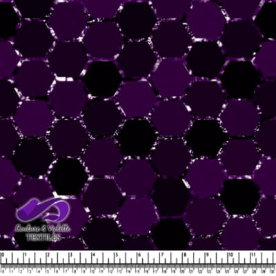 Honeycomb Webb -  Grid cosmic - Royal purple