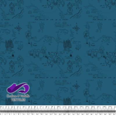 Winnie The Pooh - Map on Midnight background