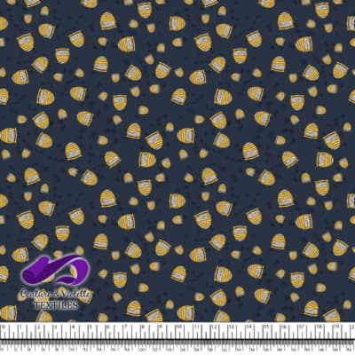 Winnie The Pooh - Honey on Blueberry background