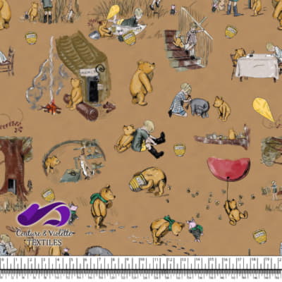 Winnie The Pooh - Story on Iced coffee background