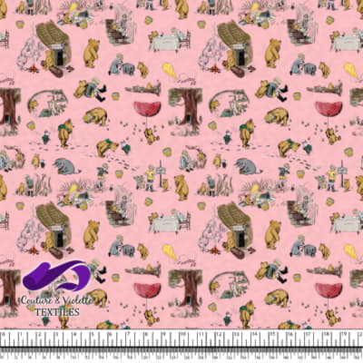 Winnie The Pooh - Story on Strawberry Cream background