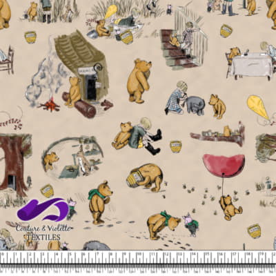 Winnie The Pooh - Story on Tapioca background