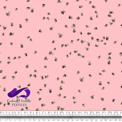 Winnie The Pooh - Bees on Strawberry cream background