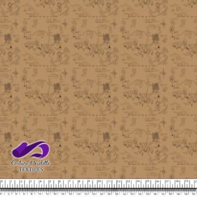 Winnie The Pooh - Map on Iced coffee background