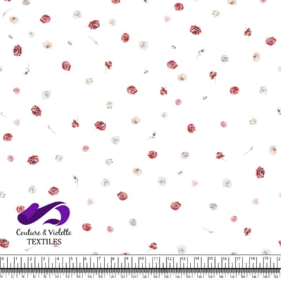 Pour le Rose - Roses on white background