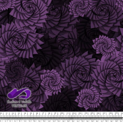 Nature Geometry - Plants on meadow violet background