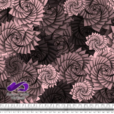 Nature Geometry - Plants on strawberry cream background