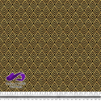 Geo art déco - Triangles gold - Black