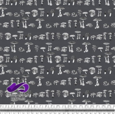 Vintage mushroom - Engravings - Quiet shade gray