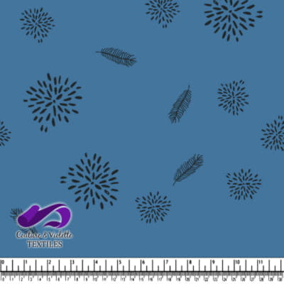 Minimalist serenity - dusty blue leaf