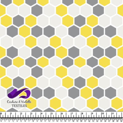 Spring Fling - Yellow and gray honeycomb