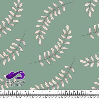 Wedgewood - Leafs - Granite green