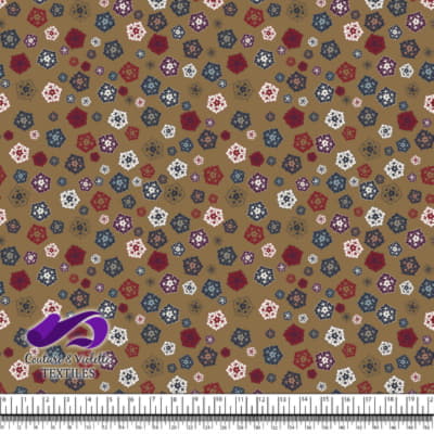 Modern paisley - Flowers - Dull Gold