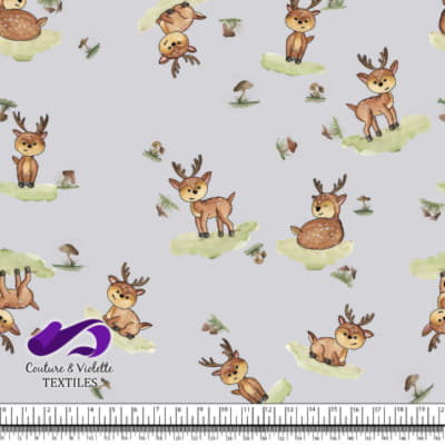 Smalls animals - Deers - lilac cloud