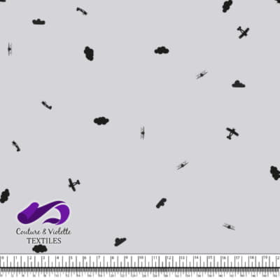 Little aviator - airplanes and clouds - lilac cloud