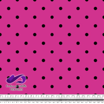 The Pink Doll - Dot black - Rose violet