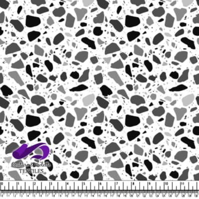 Terrazzo - Chunks Monochrome - White